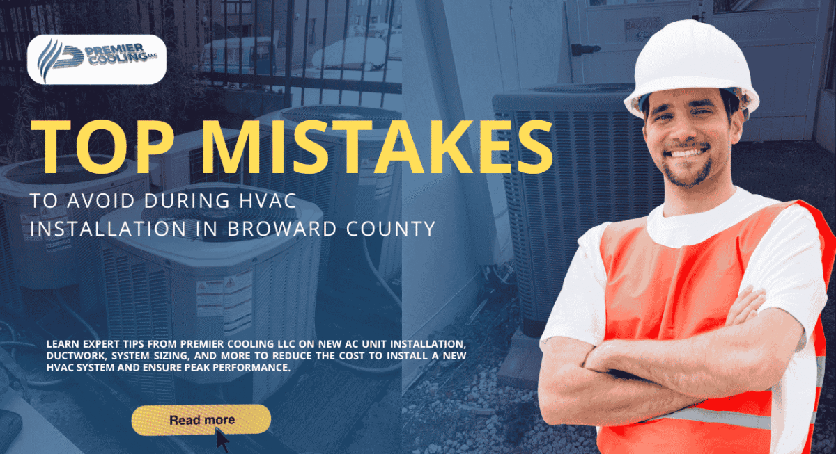 Learn expert tips from Premier Cooling LLC on new AC unit installation, ductwork, system sizing, and more to reduce the cost to install a new HVAC system and ensure peak performance.