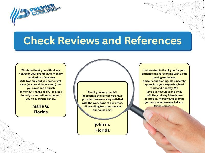 Check Reviews and References.