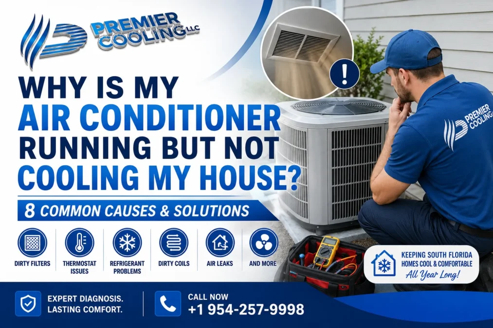 air conditioner running but not cooling